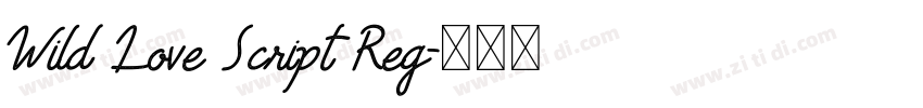 Wild Love Script Reg字体转换